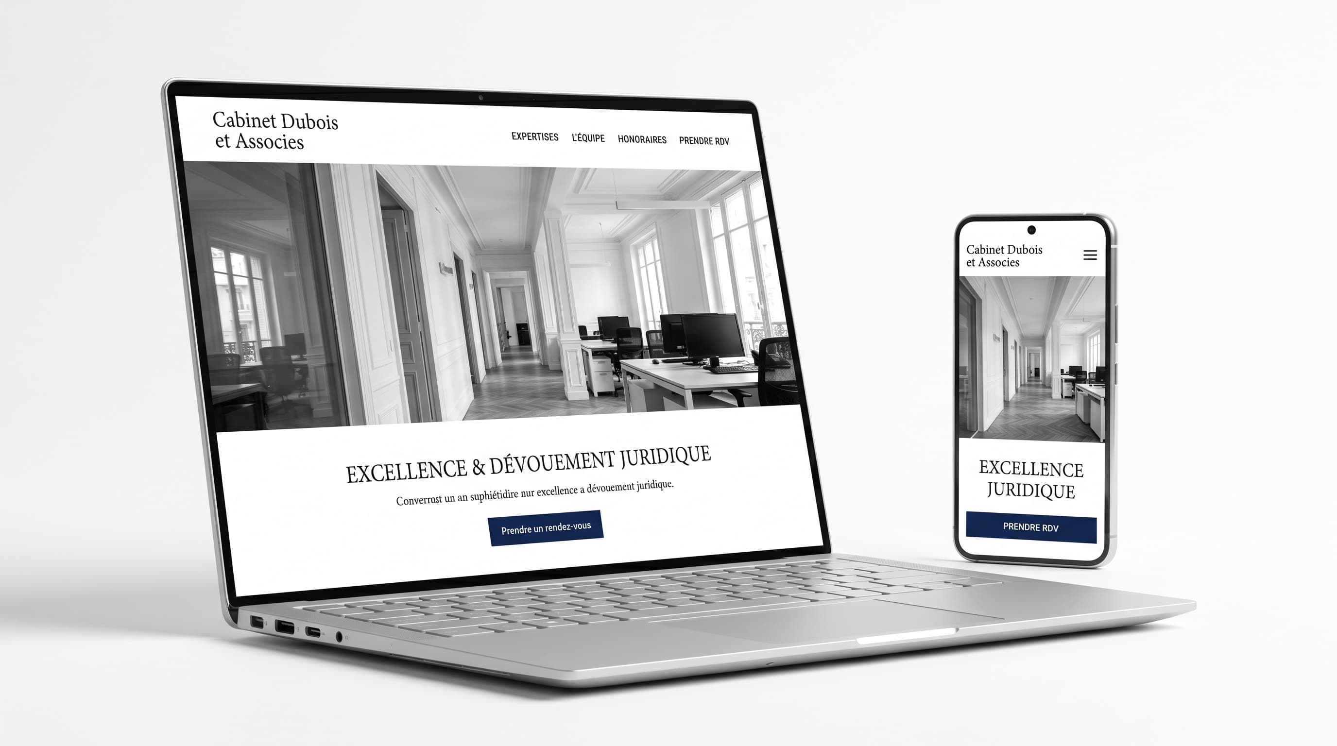 Site Cabinet Dubois & Associés — réalisation Scalina