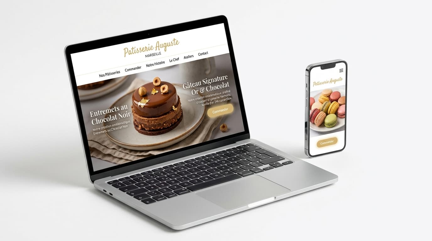 Site Pâtisserie Auguste — réalisation Scalina