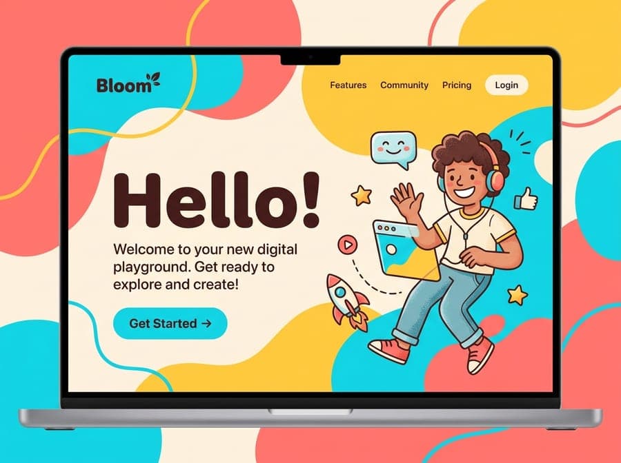 Direction artistique Fun — exemple de design de site vitrine Scalina