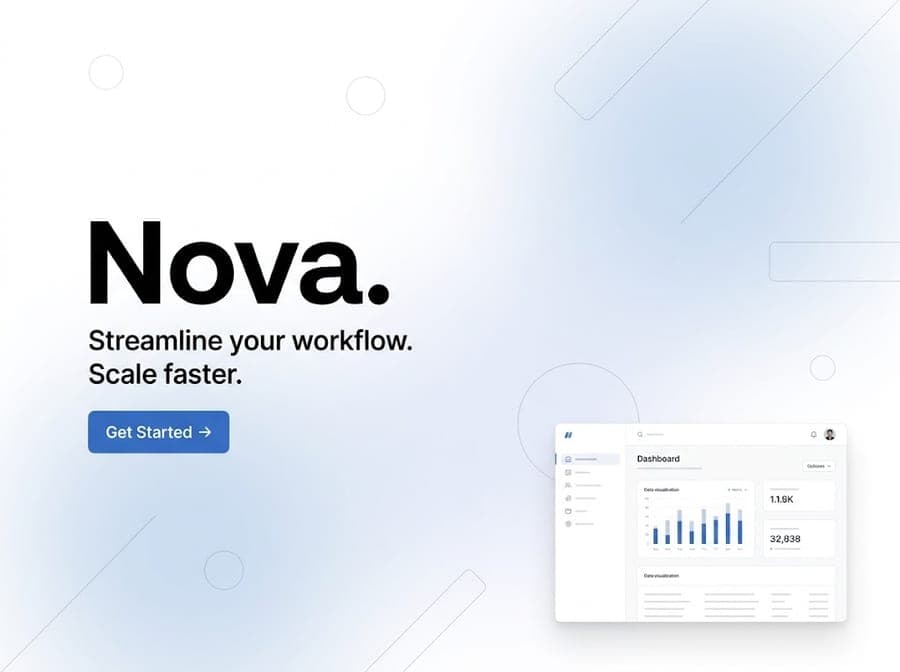 Direction artistique Moderne — exemple de design de site vitrine Scalina
